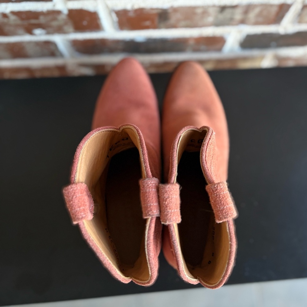 Tecovas The Lucy Cowgirl Water Resistant Suede Boots Desert Rose Size 8 - Picture 6 of 16